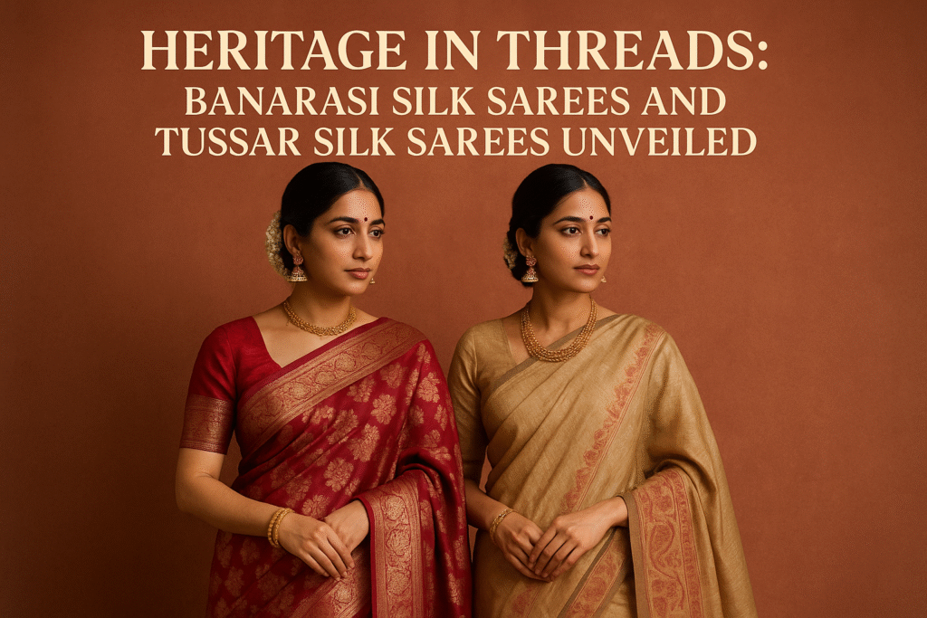 Heritage in Threads: Banarasi Silk Sarees and Tussar Silk Sarees Unveiled